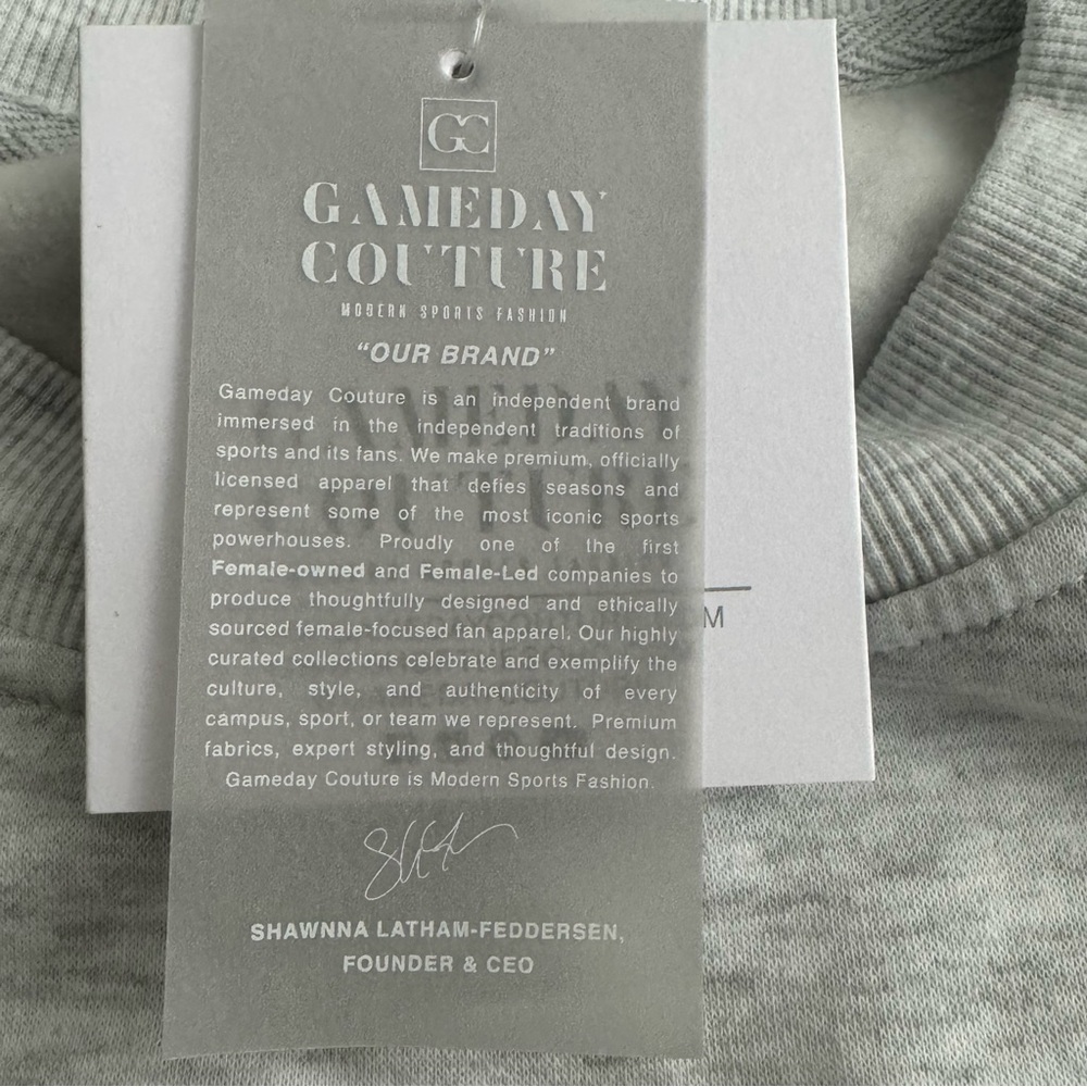 USC Trojans Oversized Sweater XXL Gameday Couture Gray Drop Shoulder Crew Neck - Picture 8 of 10
